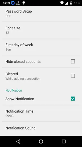 Simple Checkbook Ledger screenshot