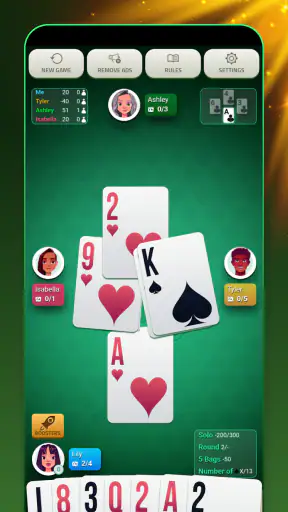 Spades Offline - Card Game screenshot