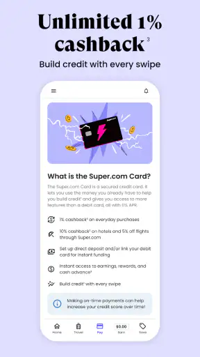 Super.com-Cash Advance, Travel screenshot
