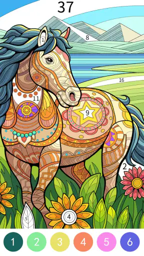 Tangle Color by Number Book screenshot