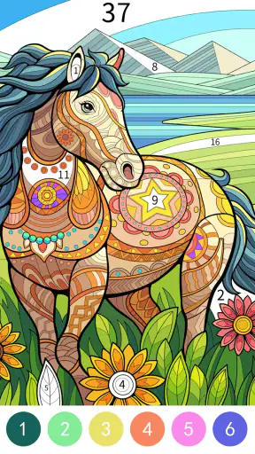 Tangle Color by Number Book screenshot