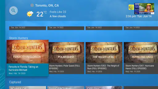 The Weather Network TV App screenshot