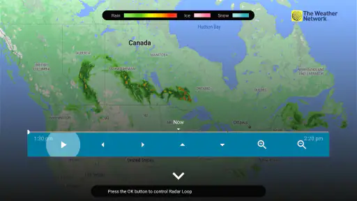 The Weather Network TV App screenshot