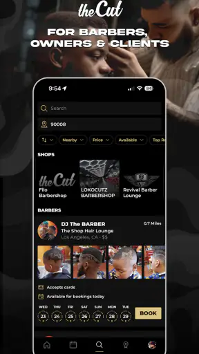 theCut: Find & Book Barbers screenshot