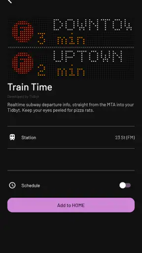Tidbyt screenshot