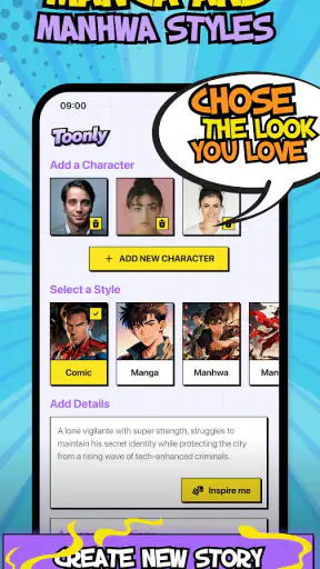 Toonly: AI Story & Comic Maker screenshot