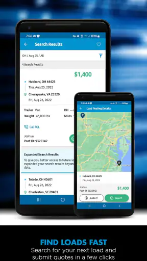 TQL Carrier Dashboard screenshot
