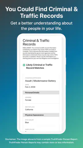 TruthFinder Background Check screenshot