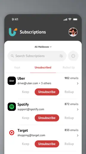 Unroll.Me - Inbox Mail Cleaner screenshot