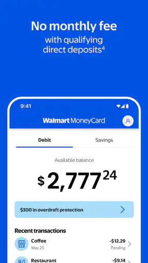 Walmart MoneyCard® screenshot