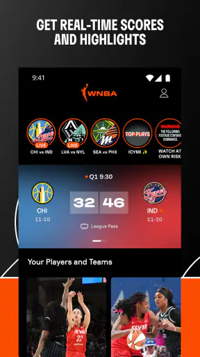 WNBA - Live Games & Scores screenshot 10