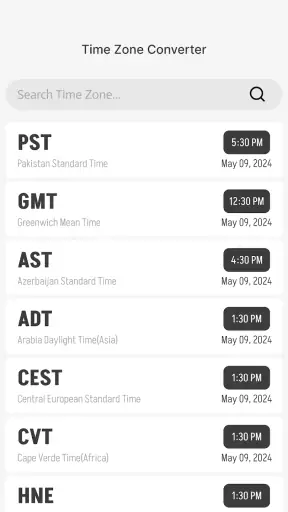 World Clock - World time clock screenshot