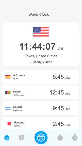 World Clock - World time clock screenshot