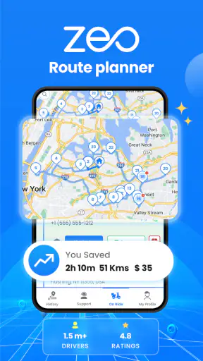 Zeo Fast Multi Stop Route Plan screenshot