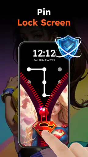 Zipper Lock Wallpapers Screen screenshot