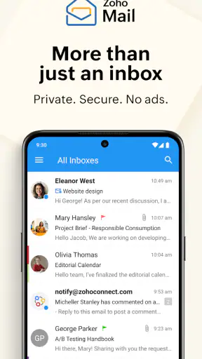 Zoho Mail - Email and Calendar screenshot
