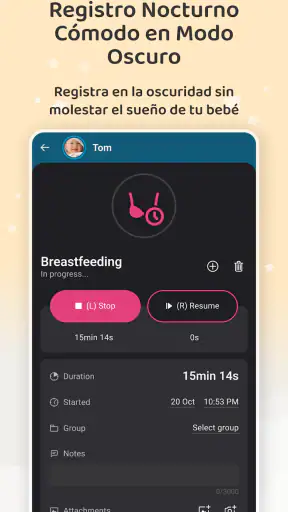 Baby Daybook Lactancia materna screenshot 5