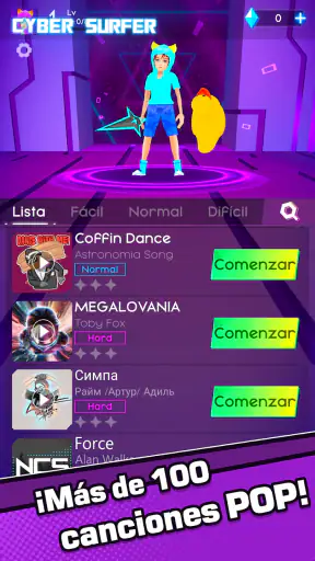 Cyber Surfer :Aventura Rítmica screenshot 1