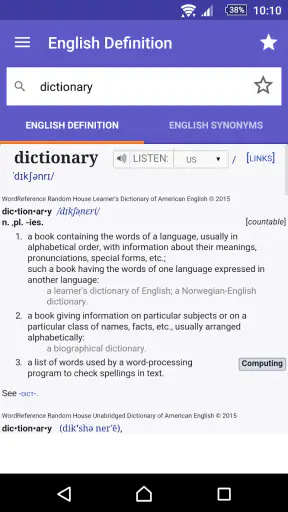 Diccionario ingles WordRef screenshot 2