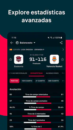Flashscore: Resultados en vivo screenshot 2