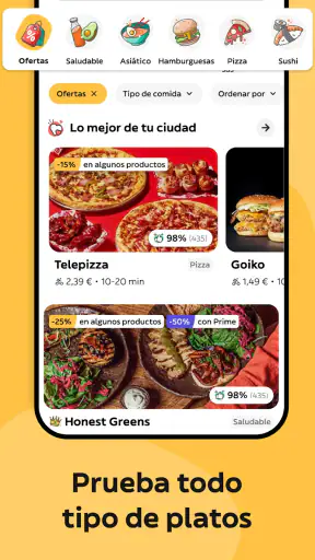 Glovo: Comida a domicilio screenshot 2