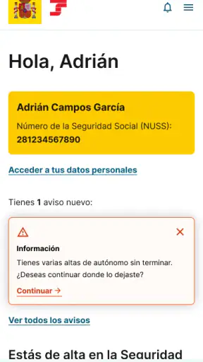 Importass Seguridad Social screenshot 2