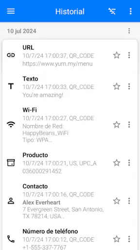 Lector de código QR screenshot 6