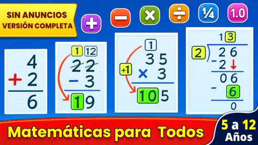 Matemáticas juegos: niños 5-12 screenshot 1