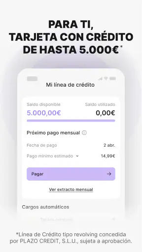 Plazo: Tarjeta virtual screenshot 3