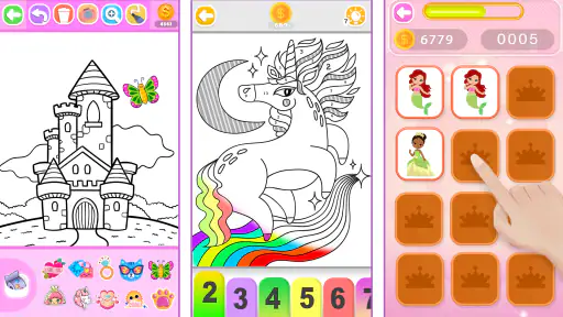 Colorear Princesas con Brillo screenshot 6