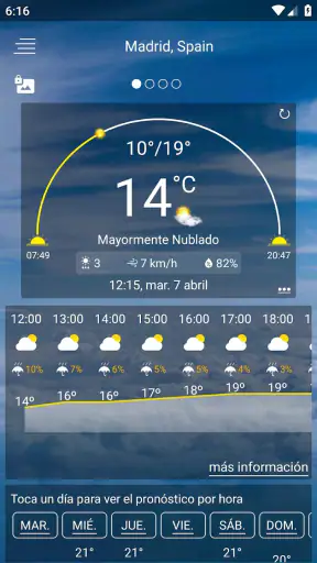 Pronóstico del Tiempo screenshot 1