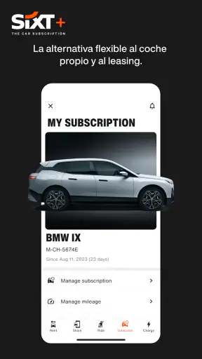 SIXT rent. share. ride. plus. screenshot 6