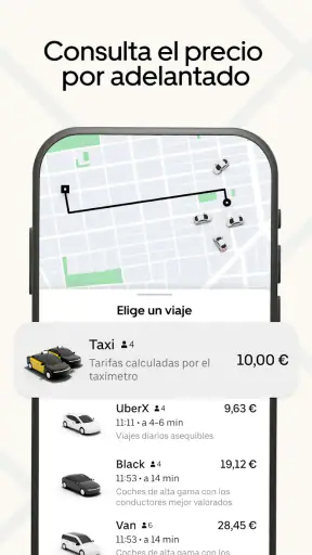 Uber - Viajes en taxi y más screenshot 10