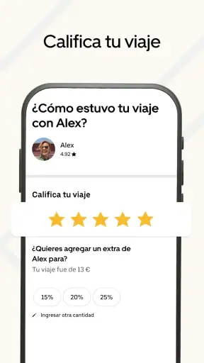 Uber - Viajes en taxi y más screenshot 6