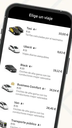 Uber - Viajes en taxi y más screenshot 8