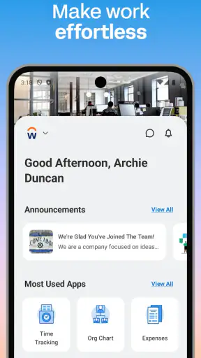 Workday screenshot 1