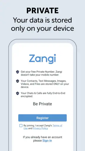 Zangi Messenger screenshot 1