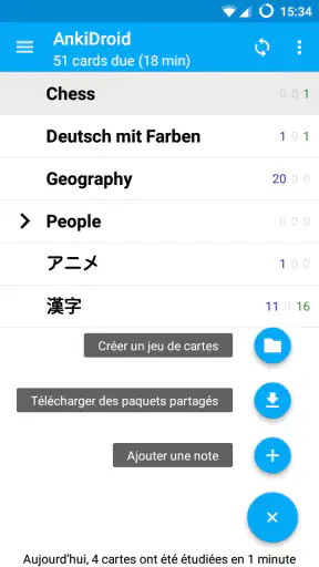 AnkiDroid (Cartes mémoire) screenshot 3