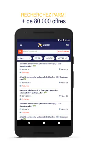 Apec : offres d’emploi cadres screenshot