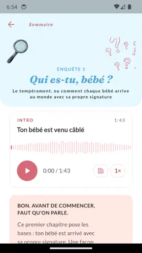 App du Détective : comprendre screenshot