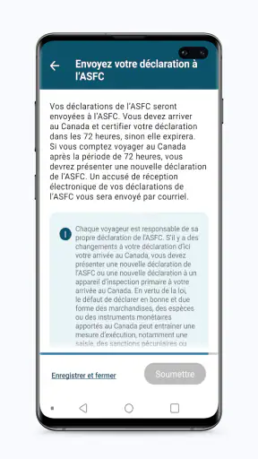 ArriveCAN screenshot