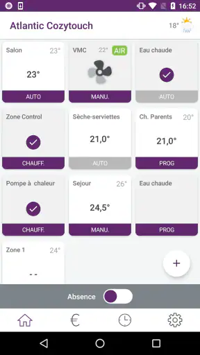 ATLANTIC COZYTOUCH screenshot