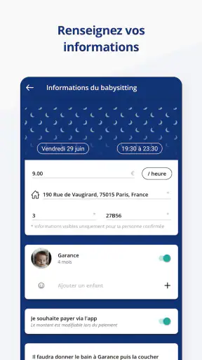Babysittor screenshot