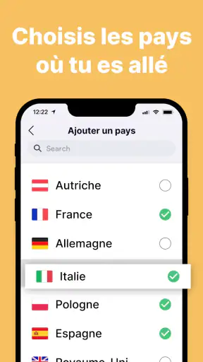 been: carte des pays visités screenshot