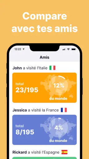 been: carte des pays visités screenshot