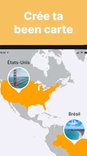 been: carte des pays visités screenshot