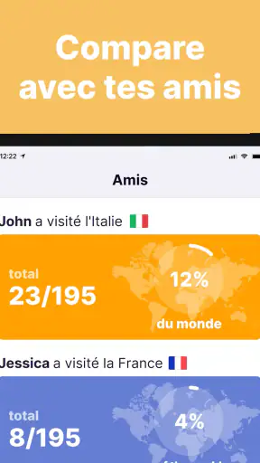 been: carte des pays visités screenshot