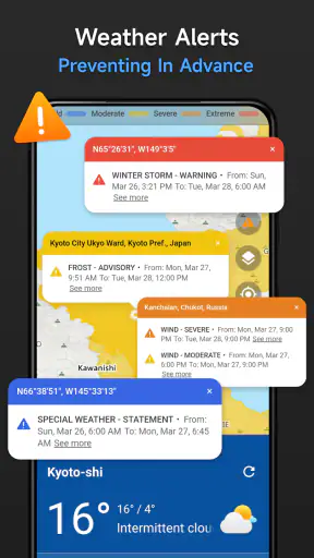 Carte radar météo en direct screenshot
