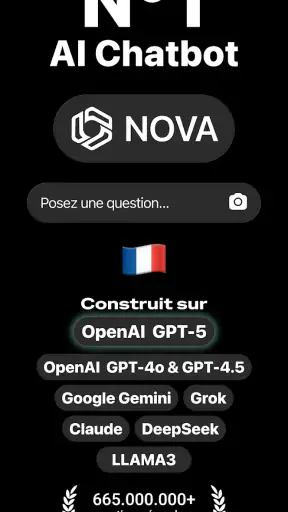 Chatbot IA français - Nova screenshot