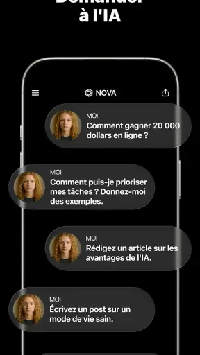 Chatbot IA français - Nova screenshot